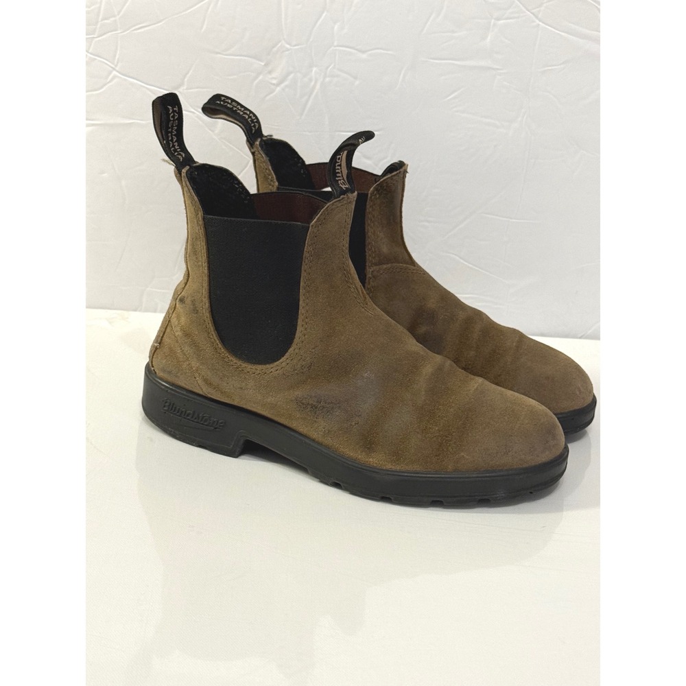 Blundstone Brown Suede Chelsea Boots Ankle Pull On Work Casual Shoes Women